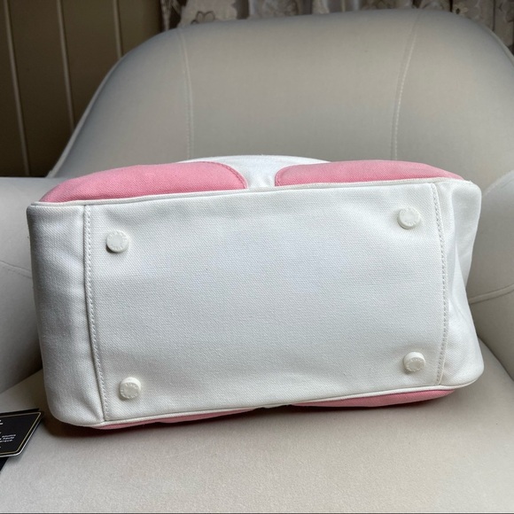 Authentic Chanel CC Marshmallow Handbag purse Bag Mini Tote White Pink - Picture 11 of 15